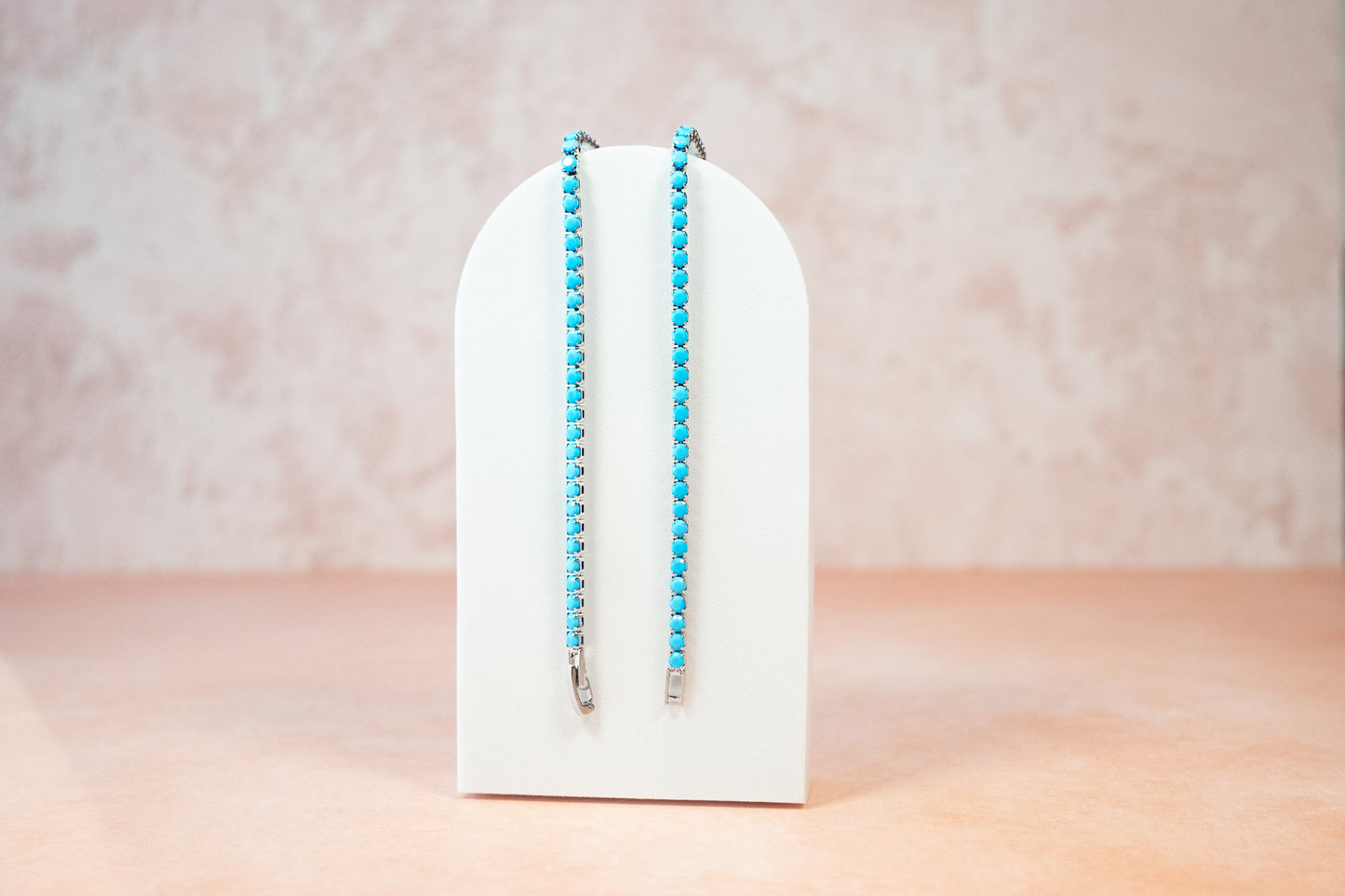 TURQUOISE 3MM CLASSIC TENNIS BRACELET (CLICK CLASP)