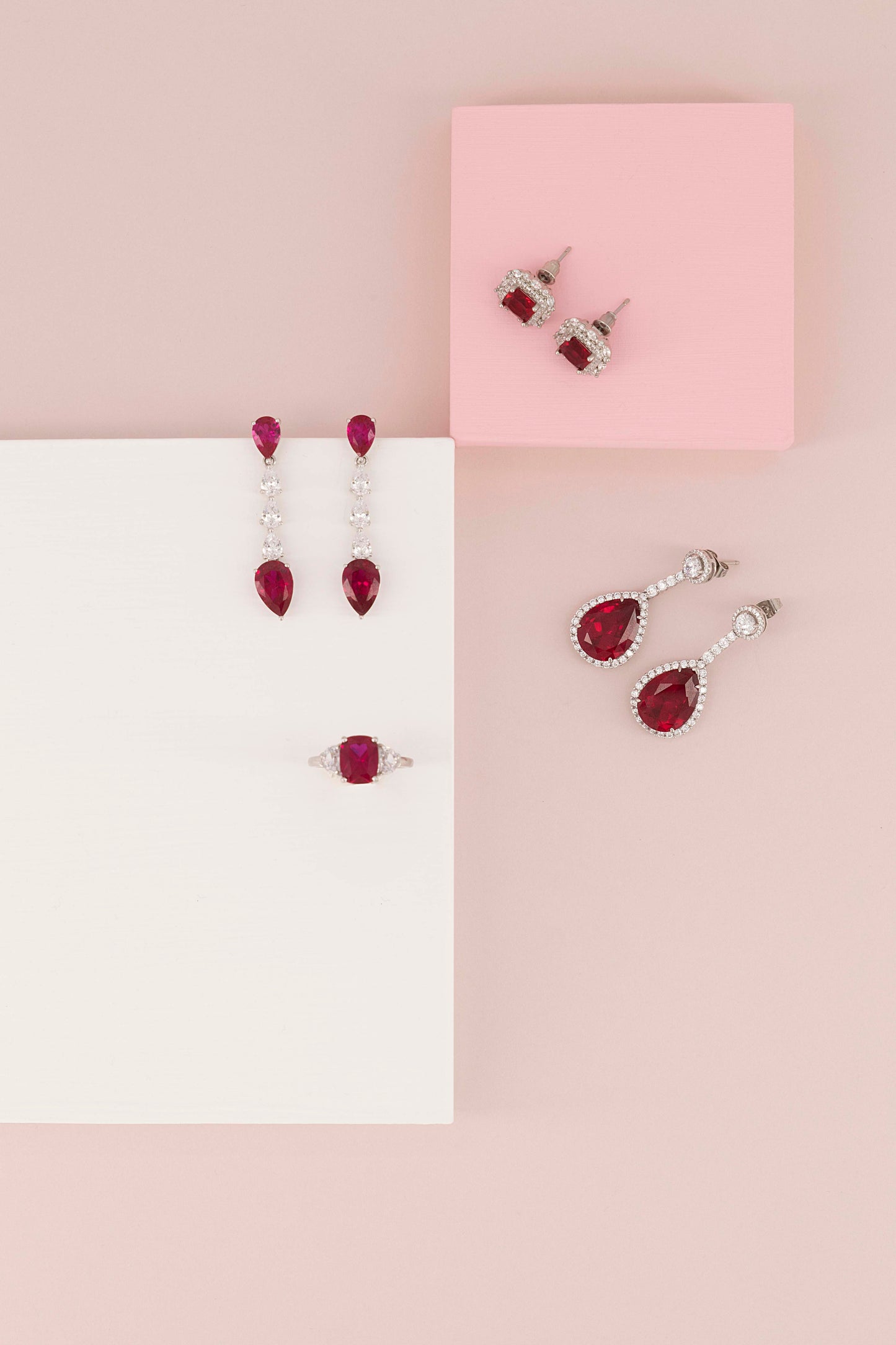 THE “RUBY RADIANCE” LONG EARRINGS