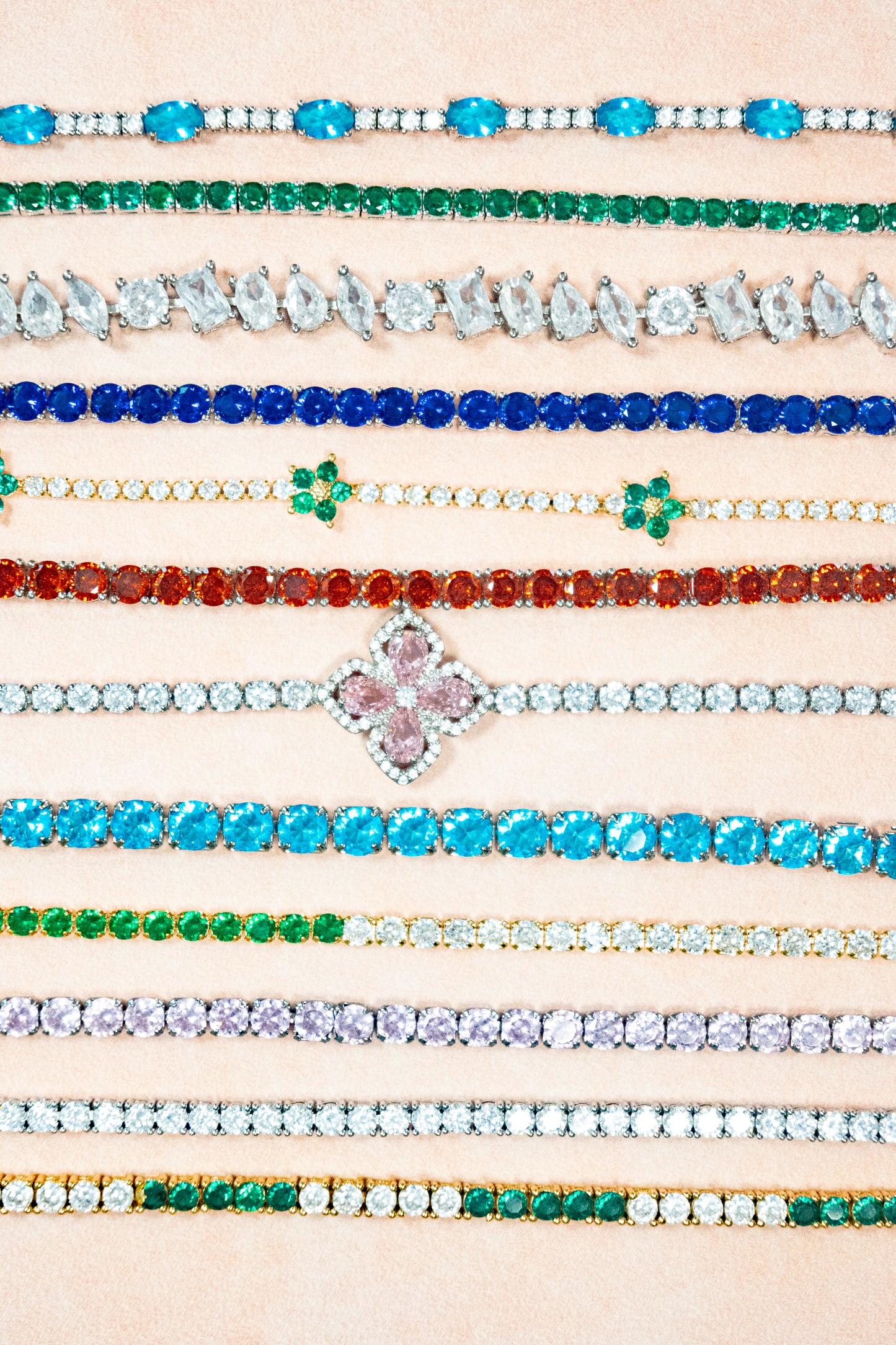 CLASSIC RUBY 3MM TENNIS BRACELET (SILVER BASE)