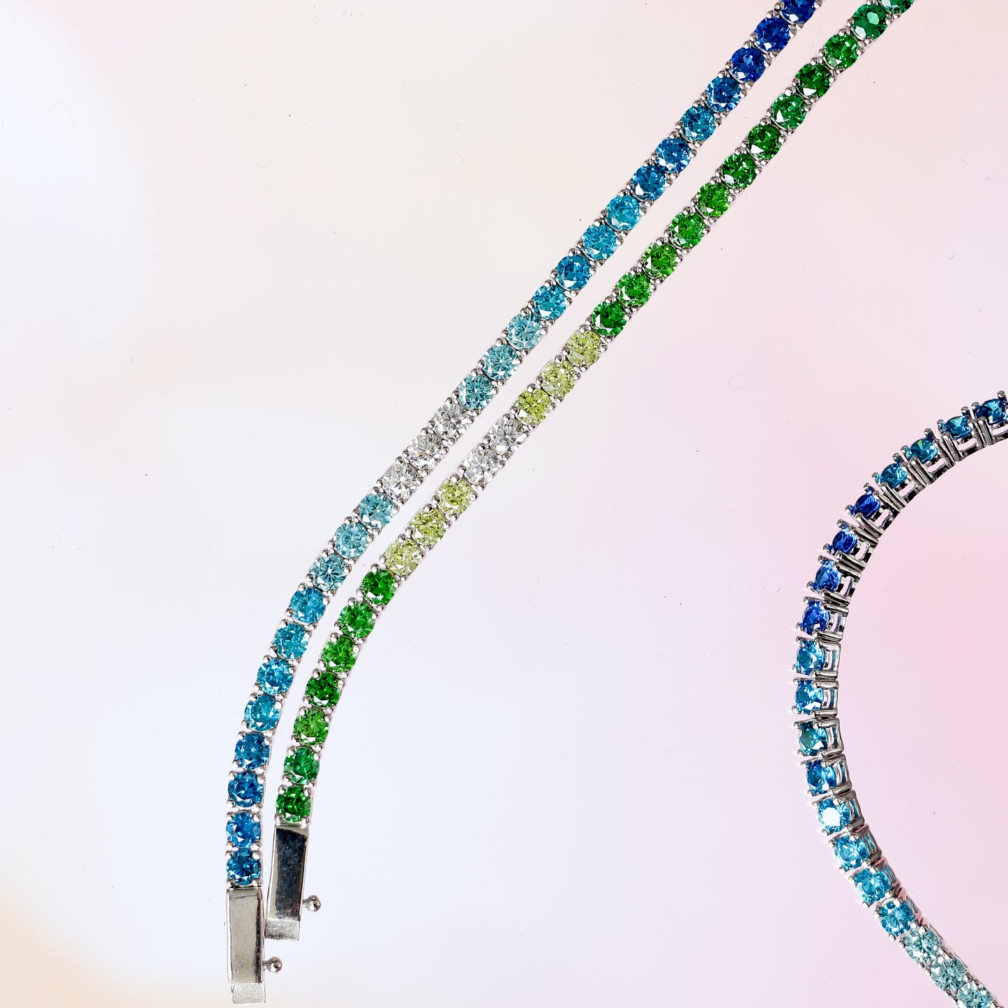 CLASSIC GREEN OMBRÉ TENNIS BRACELET 3MM