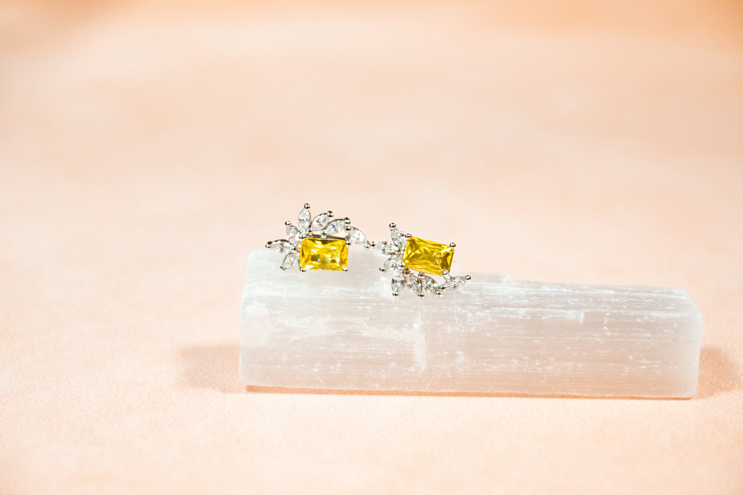 THE “EMERALD FLORAL AURA” EARRINGS