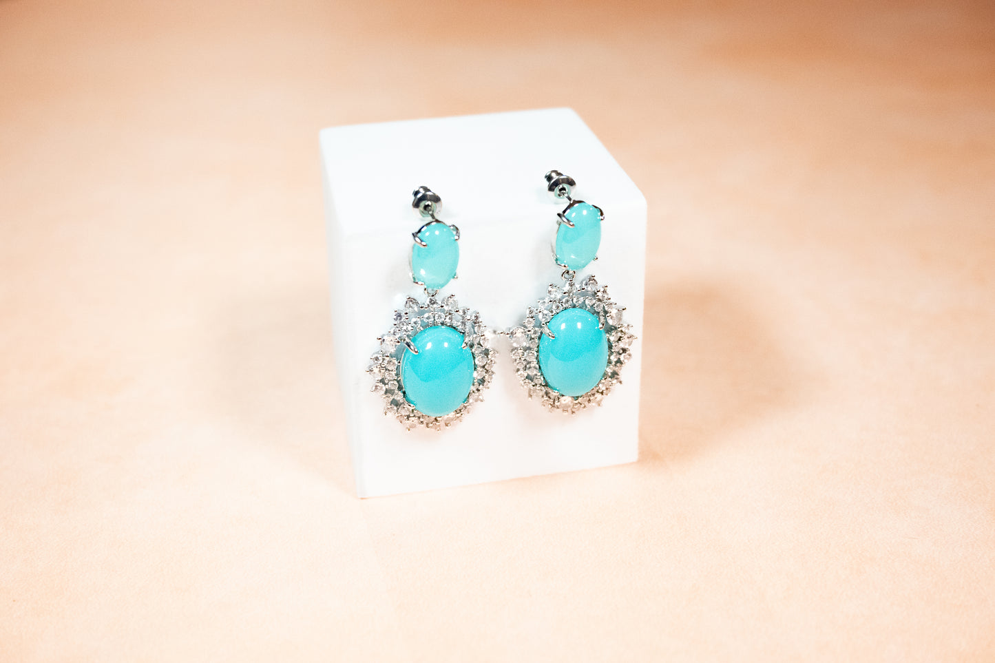CLASSIC LONG TURQUOISE EARRINGS