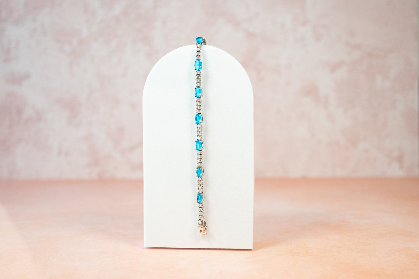 AQUAMARINE OVAL TENNIS BRACELET