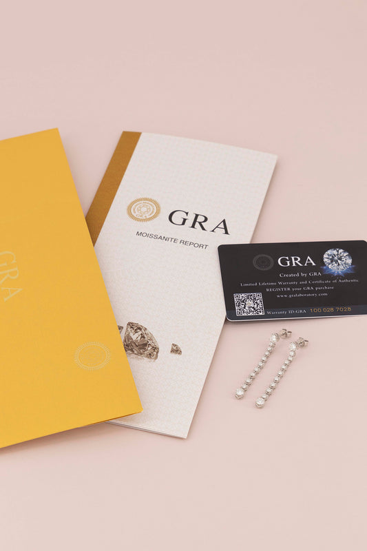 LONG LAB MOISSANITE EARRINGS