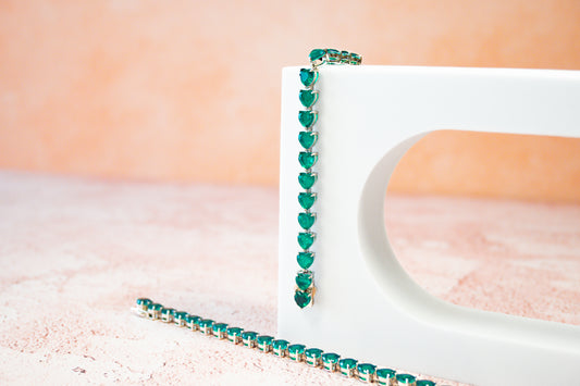 THE EMERALD HEART TENNIS BRACELET