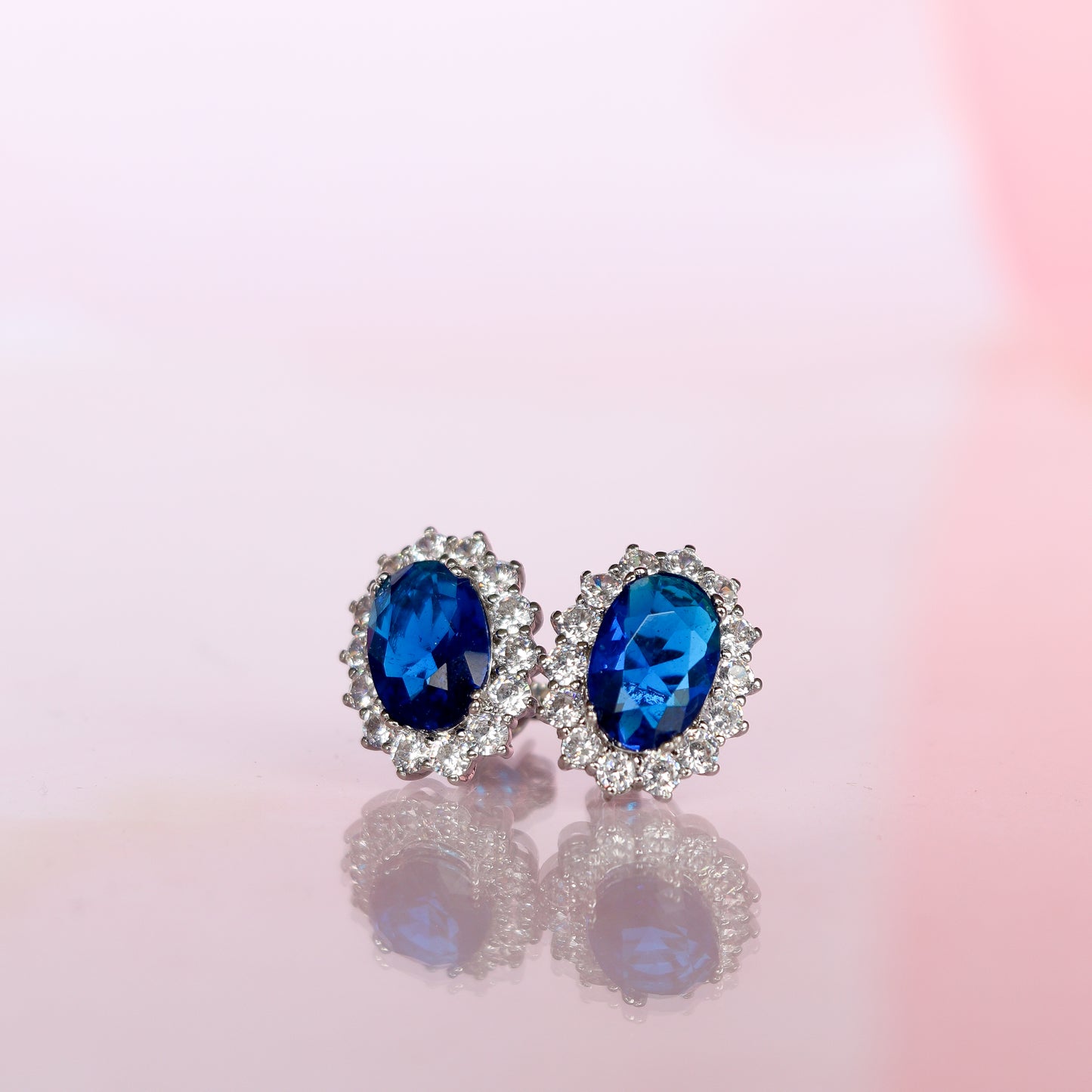 BLUE SAPPHIRE LADY DI EARRINGS