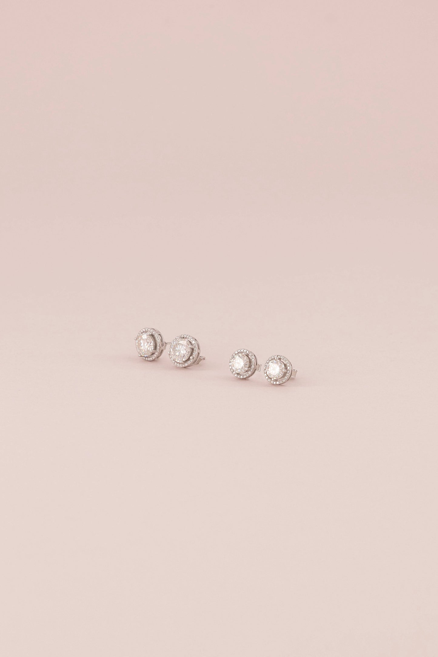 MOISSANITE 2CT STUDS WITH HALO