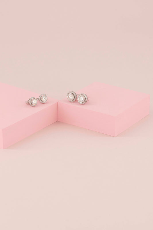 MOISSANITE 1CT STUDS WITH HALO