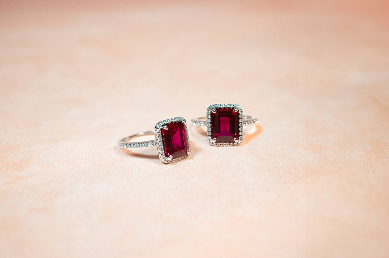 HIGH CARBON DIAMOND “HEART OF FIRE” RING