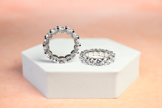 MOISSANITE U ETERNITY BAND