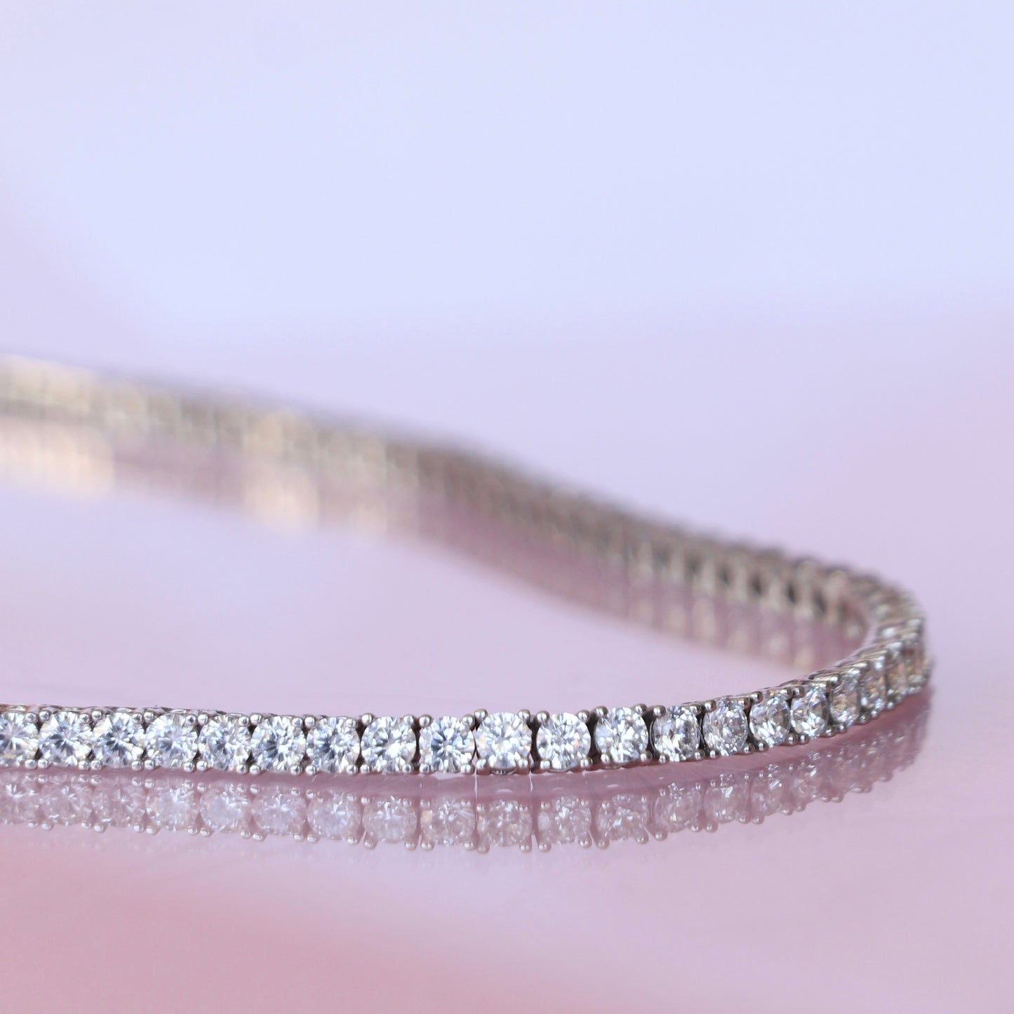 CLASSIC SILVER TENNIS NECKLACE 3MM 4 PRONGS