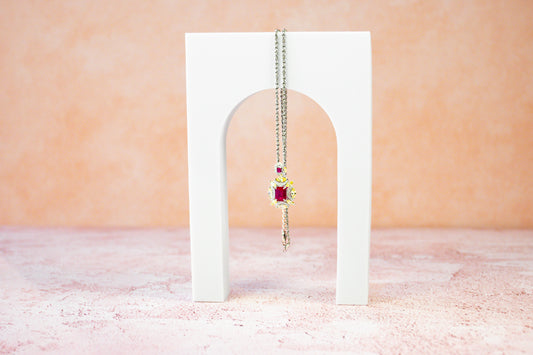 THE “VINTAGE RUBY SUNBURST” NECKLACE
