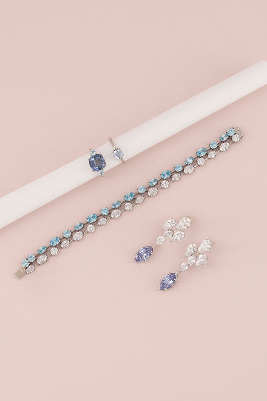 “TANZANITE DREAM” LONG EARRINGS