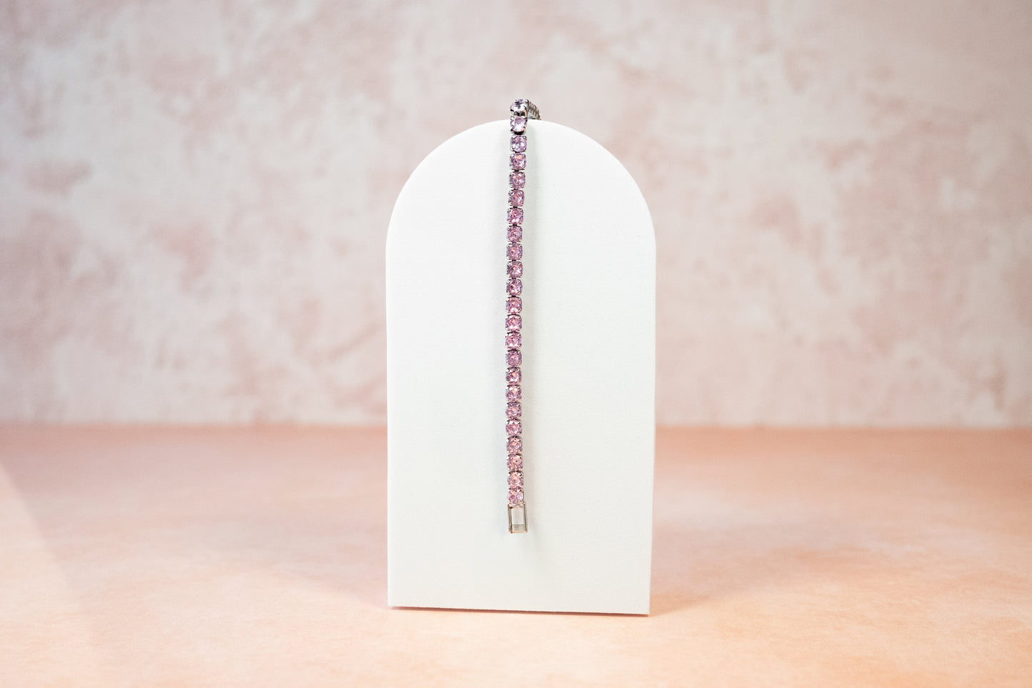 CLASSIC LIGHT PINK TENNIS BRACELET 4mm