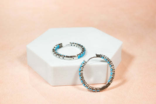 LARGE TURQUOISE HOOPS