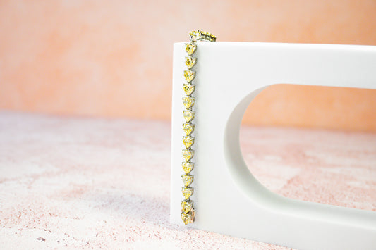 THE “YELLOW HEART” TENNIS BRACELET