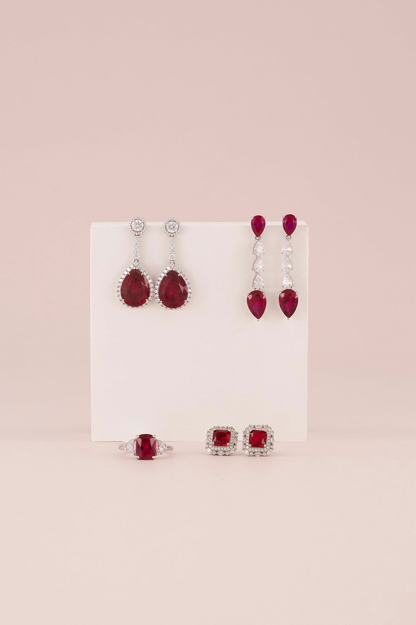 THE “RUBY RADIANCE” LONG EARRINGS