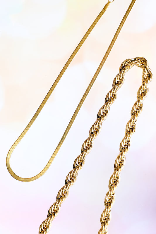 FLAT GOLD NECKLACE 2MM
