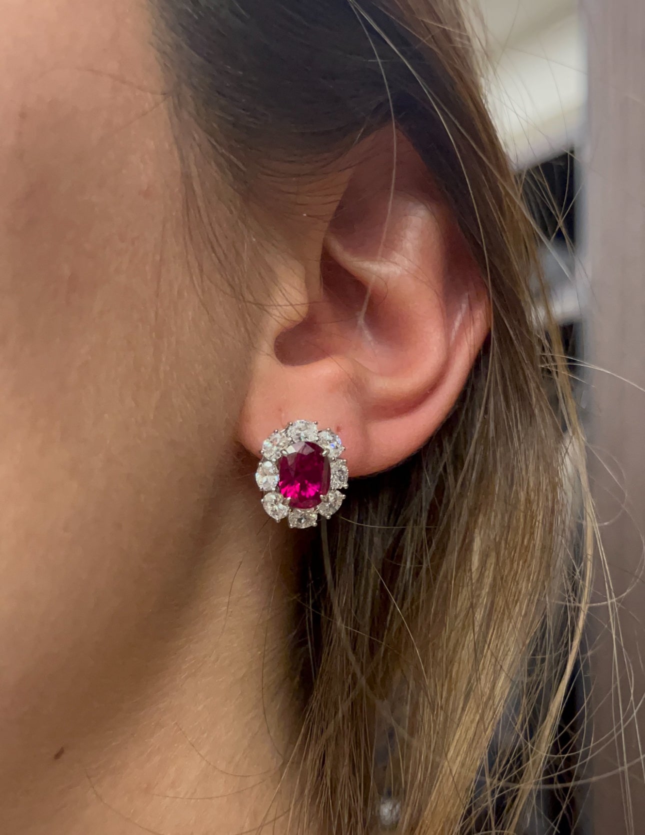 THE “RUBY FLOWER” STUDS