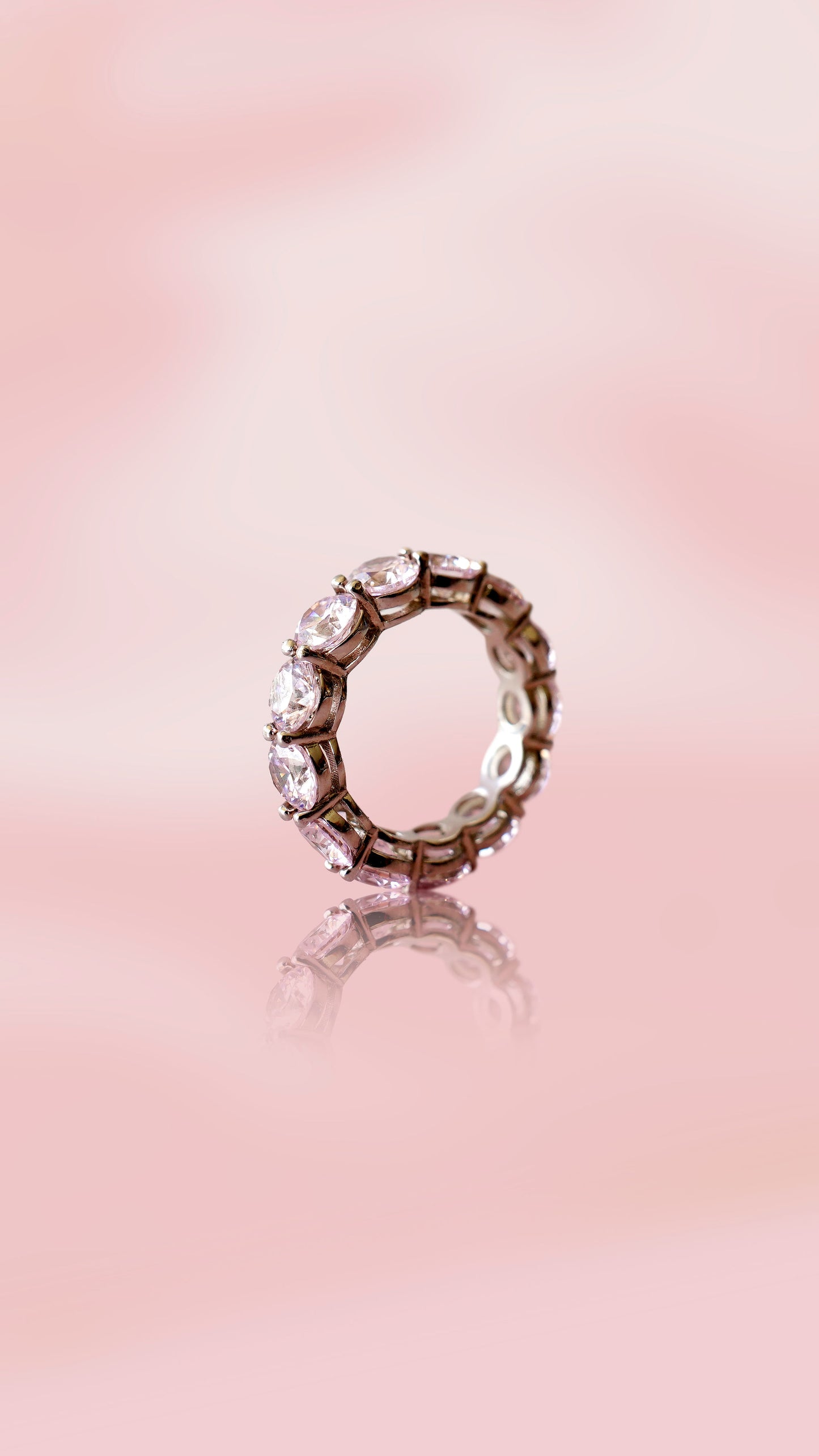 PINK SAPPHIRE ETERNITY BAND 3MM