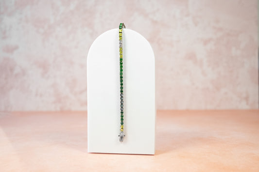 CLASSIC GREEN OMBRÉ TENNIS BRACELET 3MM