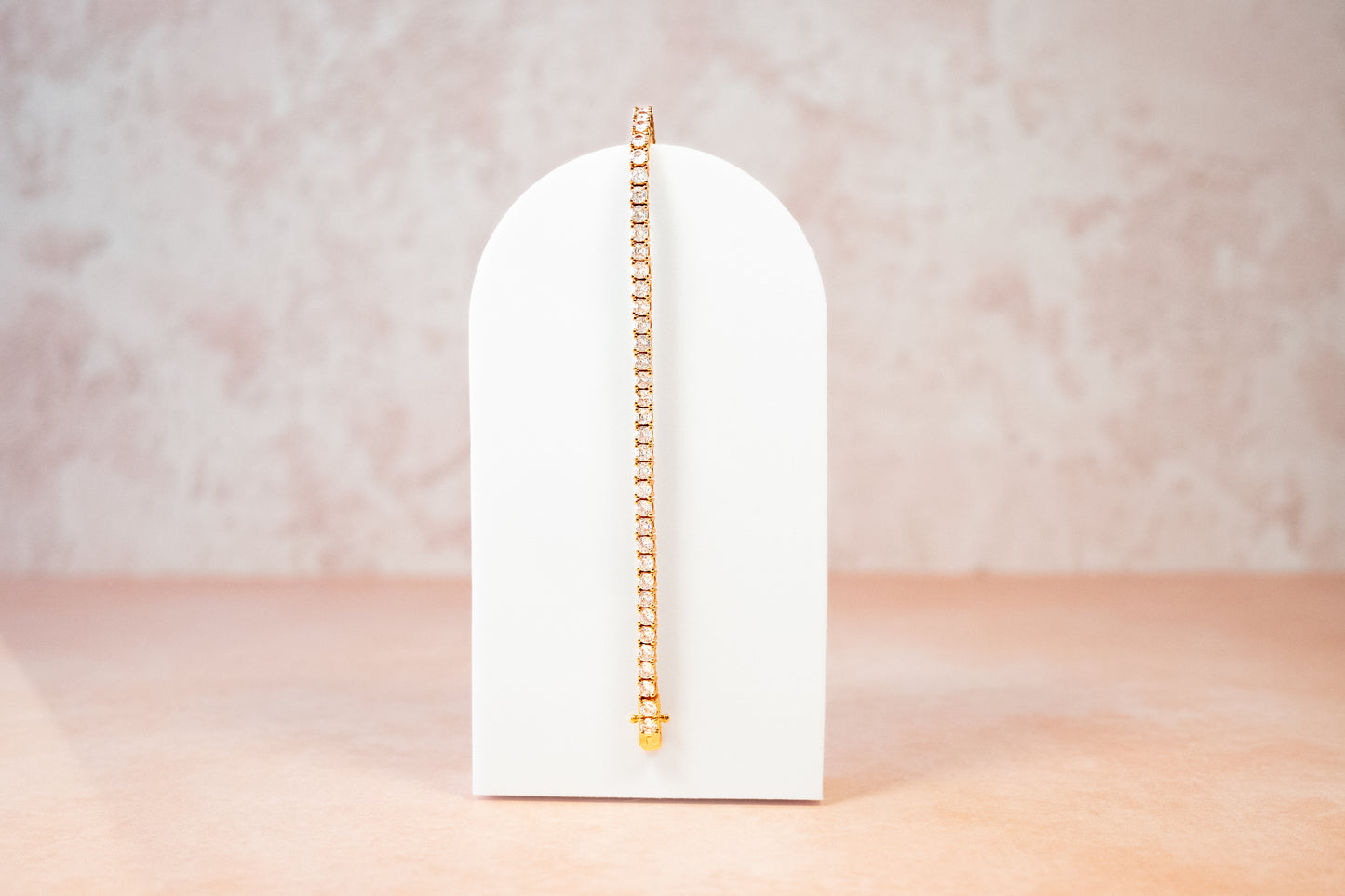 CLASSIC 3MM TENNIS BRACELET (ROSE BASE)