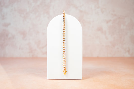 CLASSIC 3MM TENNIS BRACELET (ROSE BASE)