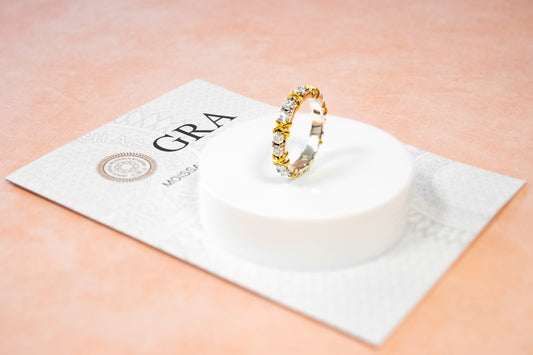 MOISSANITE “XOXO” ETERNITY BAND