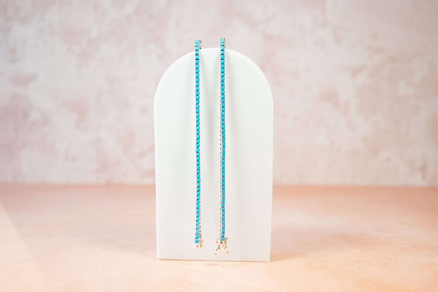 CLASSIC TURQUOISE 2MM TENNIS BRACELET (BOX CLASP)