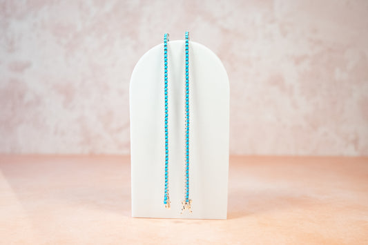 CLASSIC TURQUOISE 2MM TENNIS BRACELET (BOX CLASP)