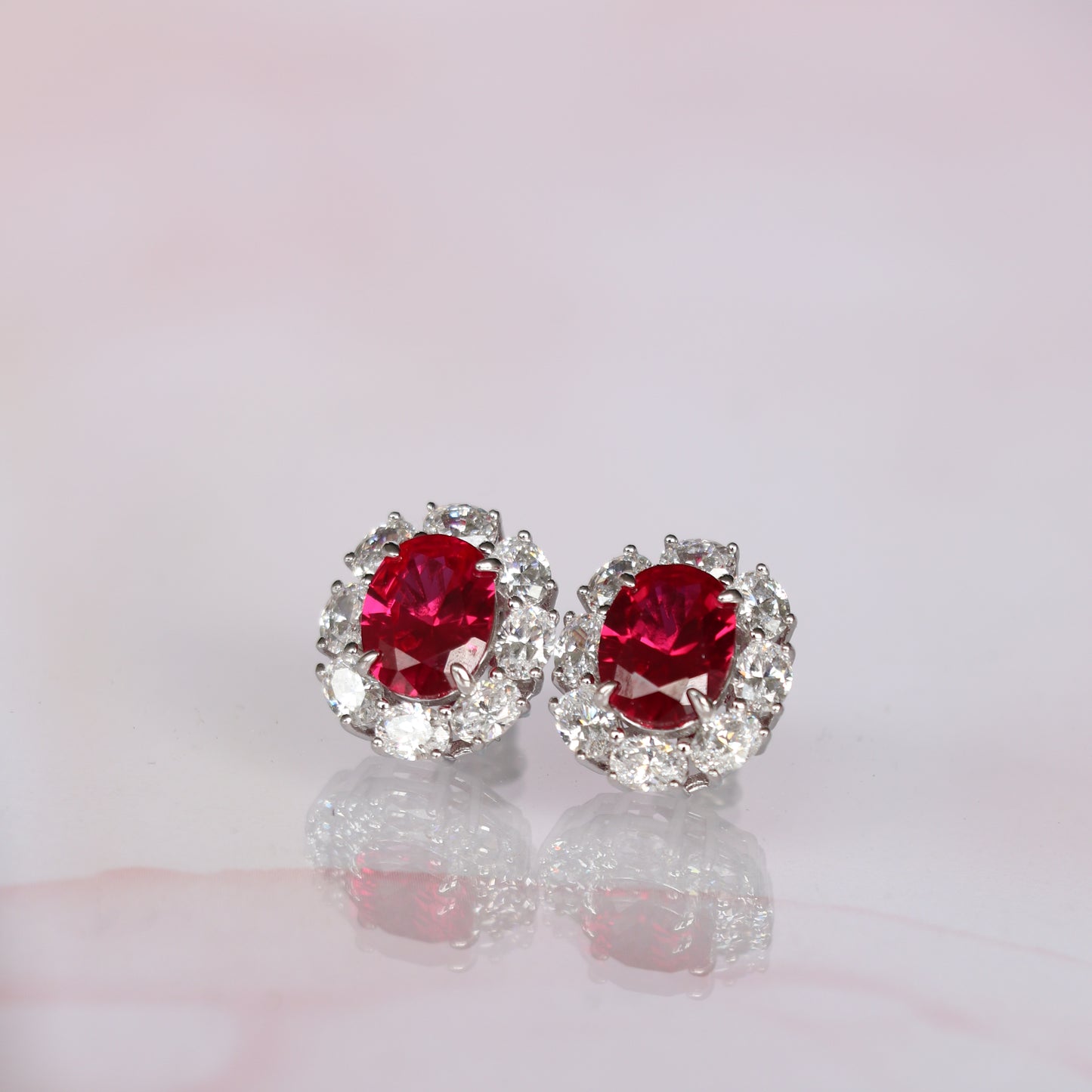 THE “RUBY FLOWER” STUDS