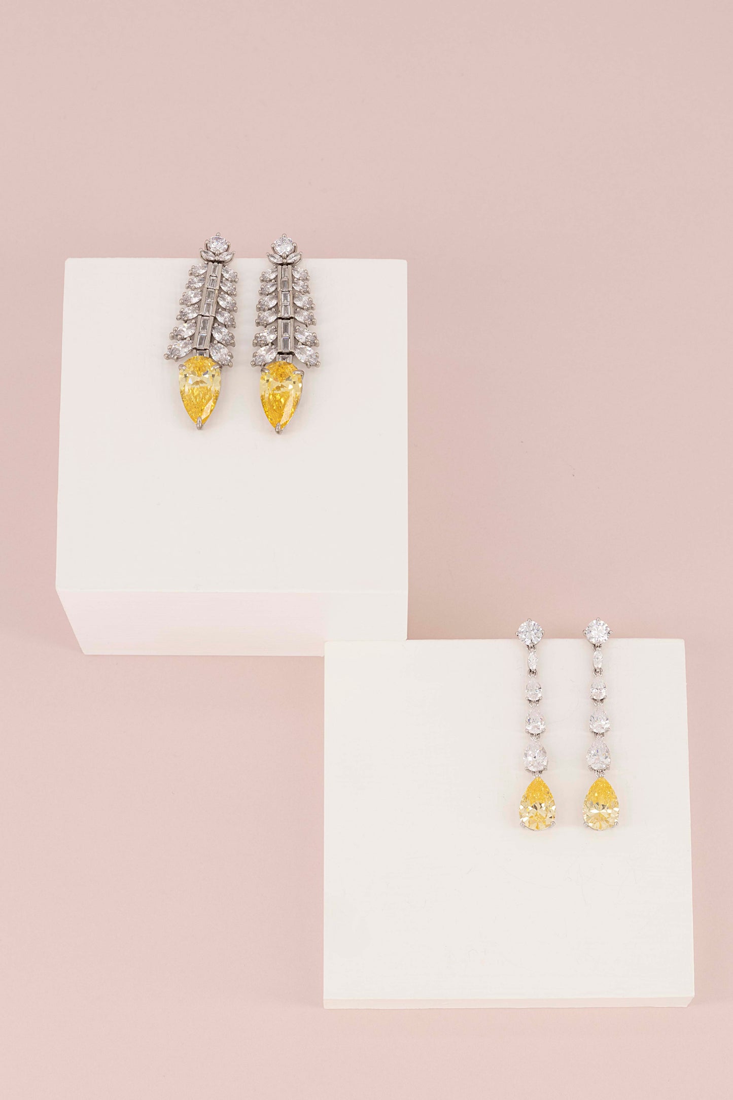 “GOLDEN CASCADE” LONG EARRINGS (left side earrings)