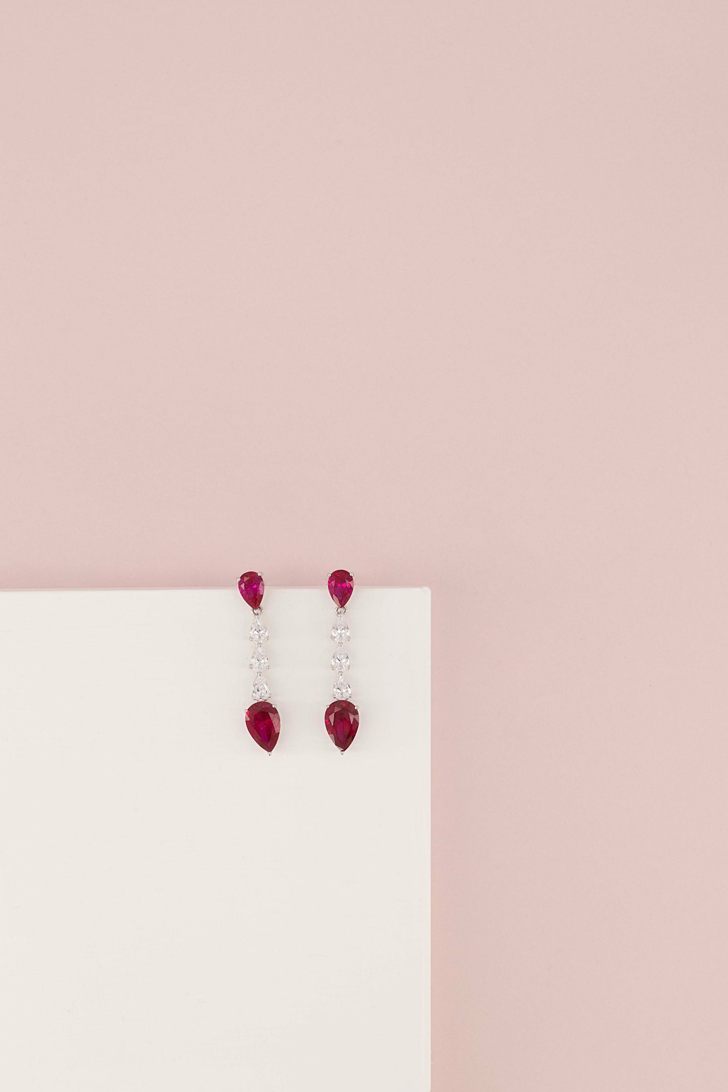THE “RUBY RADIANCE” LONG EARRINGS