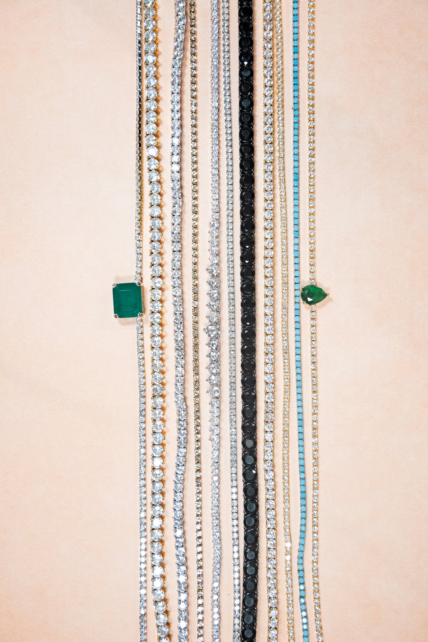 STERLING SILVER CLASSIC TENNIS NECKLACE 3MM 3 CLAWS (ALL STONES SAME SIZE, WHITE BASE)