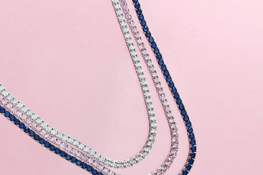 MOISSANITE CLASSIC TENNIS NECKLACE 3MM 4 PRONGS