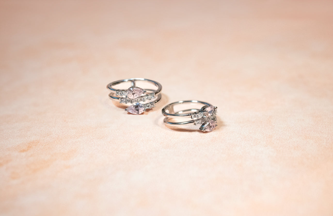 HIGH CARBON DIAMOND “TRIPLE ROSÉ” RING