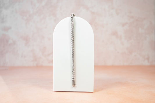 CLASSIC 3MM TENNIS BRACELET (WHITE BASE)