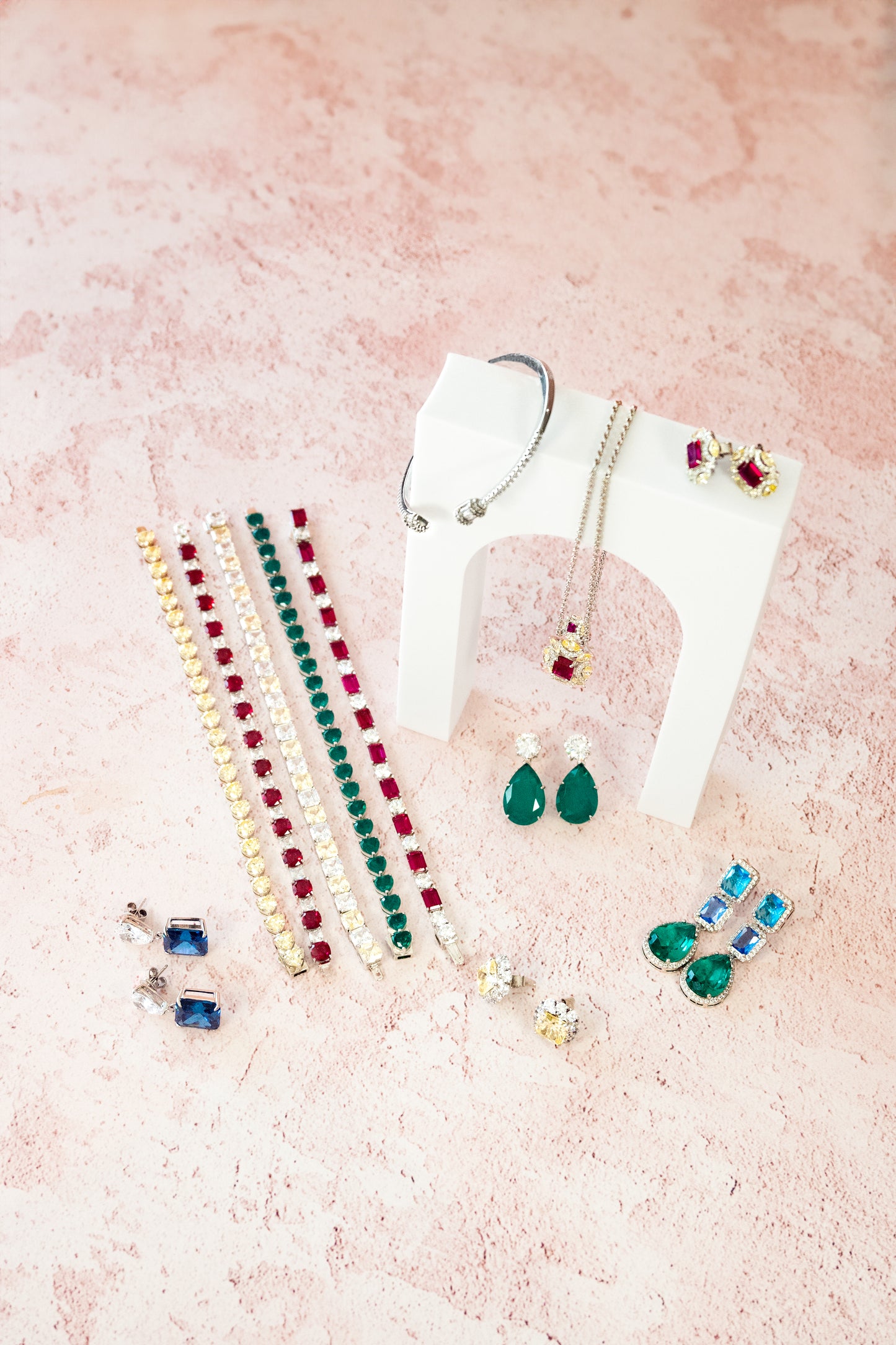 THE “RUBY BLANC” TENNIS BRACELET BAGUETTE CUT