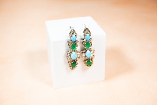 THE “VERDÉ CIEL” LONG EARRINGS